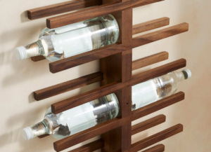 a wooden wine rack showing one of the types of wine racks 